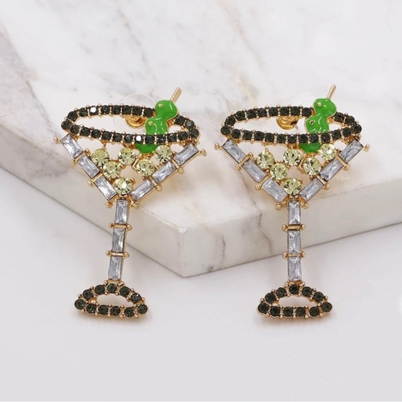 Crystal Martini Earrings - Picture 7 of 8